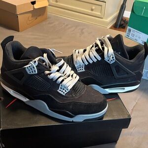 Nike Jordan 4 black canvas size 11 WORN ONCE (little mark as shown in last pic)